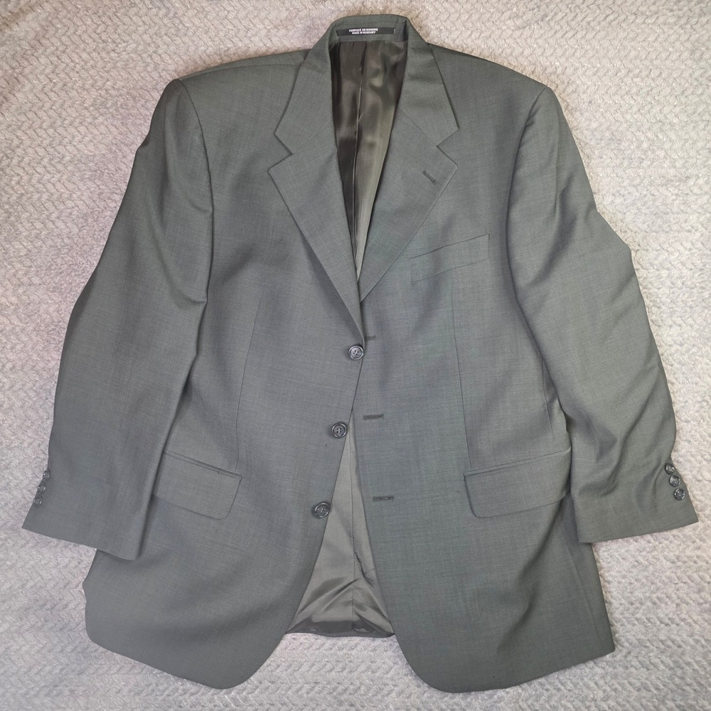 Baumler Avantgarde Mens Gray Super 100's Wool Sport Coat Blazer 23.5x31.5